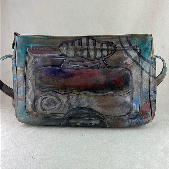 Jane Yoo Hand Painted Leather Bag - Picture 6 of 16